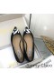 Jimmy Choo Amor Pisos de las Mujeres Gamuza Con JC Emblema Negro