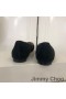 Jimmy Choo Amor Pisos de las Mujeres Gamuza Con JC Emblema Negro