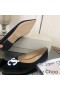 Jimmy Choo Amor Pisos de las Mujeres Gamuza Con JC Emblema Negro