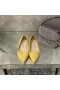 Jimmy Choo Amor Pisos De Las Mujeres Gamuza Amarilla