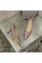 Jimmy Choo Amor Bombas De Las Mujeres Del Brillo De Degradar El Tejido De Púrpura