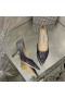 Jimmy Choo Amor Bombas De Las Mujeres Del Brillo De Degradar El Tejido De La Plata/Negro