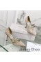 Jimmy Choo Luis 85 Bombas De Las Mujeres Ante Con Adorno De Cristal De Color Caqui