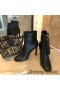 Jimmy Choo Macel 100 Tobillo Botines De Las Mujeres De Cuero De Becerro Negro