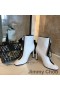Jimmy Choo Macel 100 Tobillo Botines De Las Mujeres De Cuero De Becerro Blanco