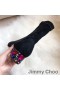 Jimmy Choo Maine Botas De Tobillo De Las Mujeres Gamuza Con Cristal Adornado Talón Negro