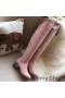 Jimmy Choo Maine Rodilla Botas De Las Mujeres Gamuza Con Cristal Adornado Talón De Color Rosa