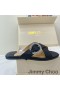 Jimmy Choo Marle Diapositivas De Las Mujeres De Cuero De Oveja Con Cristales De Hebilla Negro