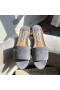 Jimmy Choo Minea Diapositivas De Las Mujeres Gamuza Adornado Con Cristales De Color Gris