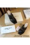 Jimmy Choo Narisa 85 Heeled Slides Women Soft Nappa Leather With Crystal Heel Black