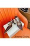 Jimmy Choo Ray 65 Slingback Bombas de las Mujeres de Python Cuero Con JC Monograma de Borgoña