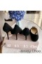 Jimmy Choo Romy Bombas De Las Mujeres Gamuza Con Perla Adornado Negro