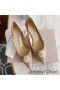 Jimmy Choo Romy Bombas De Las Mujeres Gamuza Con Perla Adornado Desnudo