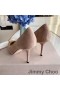 Jimmy Choo Romy Bombas De Las Mujeres Gamuza Con Perla Adornado Desnudo