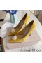 Jimmy Choo Romy Bombas De Las Mujeres Gamuza Con Perla Adornado Amarillo