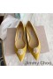 Jimmy Choo Romy Bombas De Las Mujeres Gamuza Con Perla Adornado Amarillo