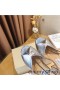 Jimmy Choo Sacaria 105 Sandalias De Mujer De Piel De Oveja De Plata