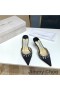 Jimmy Choo Saeda 65 Mulas De Las Mujeres Del Satén Con Cristal De Miel De La Cadena De Negro