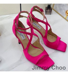 Jimmy Choo Azia 85 Sandalias De Las Mujeres Del Satén Rosa