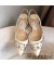 جيمي تشو Fetto 65 مضخات Slingback في جلد النساء مع نجوم المسامير البيج
