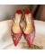 جيمي تشو Fetto 65 مضخات Slingback في جلد النساء مع نجوم المسامير الأحمر