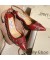 جيمي تشو Fetto 65 مضخات Slingback في جلد النساء مع نجوم المسامير الأحمر