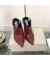 جيمي تشو Lexx 100 Slingback في البغال المرأة جلدية مع سلسلة تقليم عنابي