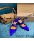 جيمي تشو راي 65 مضخات Slingback في النساء من جلد الغزال مع اللؤلؤ الأزرق