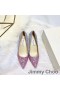 Jimmy Choo Láska Čerpadla Ženy Třpytky Snížit Tkaniny Růžová/Stříbrná