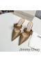 Jimmy Choo Magie 85 Muly Ženy Nappa Kůže S C-Spony Kávy