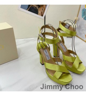 Jimmy Choo Gaia 115 Platforma SandÃ¡ly Å½eny SatÃ©n Citron