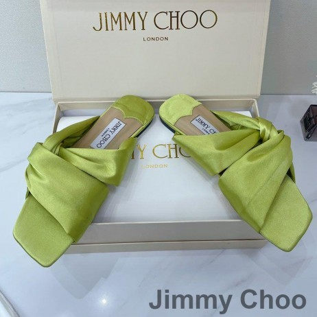 Jimmy Choo Narisa Dias Kvinder Satin Citron