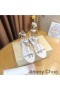 Jimmy Choo Alodie Flade Sandaler Kvinder Nappa Og Patent Læder Hvid