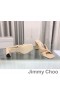 Jimmy Choo Avenue 85 Slagside Dias Kvinder Nappa Læder Med Knyttede Abrikos