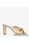 Jimmy Choo Avenue 85 Slagside Dias Kvinder Nappa Læder Med Knyttede Guld