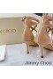 Jimmy Choo Azia 85 Sandaler Kvinder Patent Læder Apricot