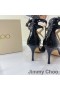 Jimmy Choo Azia 85 Sandaler Kvinder Patent Læder Sort