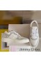Jimmy Choo Florent M Sneakers Kvinder Giltter og Choo Læder Med Bogstaver Hvid/Sølv