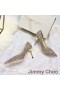 Jimmy Choo Kærlighed Pumper Kvinder Glitter Nedbryder Stof Guld