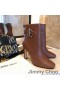 Jimmy Choo Mahesa 100 Ankel Støvletter Kvinder Kalv Læder Med JC Emblem Brun
