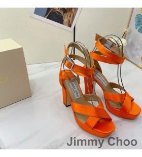 Jimmy Choo Gaia 115 Platform Sandaler Kvinder Orange Satin