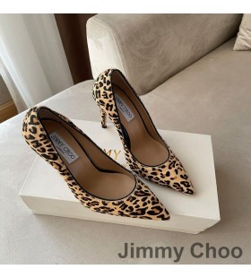 Jimmy Choo Kærlighed 105 Pumper Kvinder Leopard Læder Brun