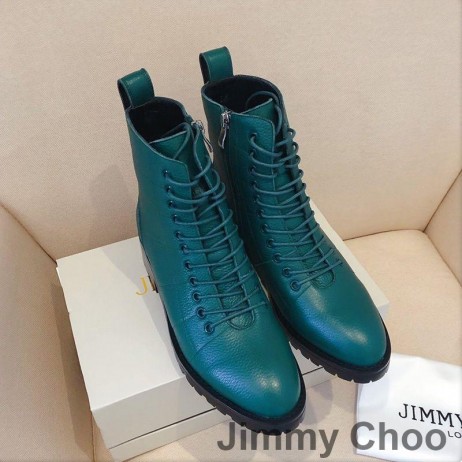 Jimmy Choo Cruz De Bestrijding Van Laarzen Vrouwen Leer Groen