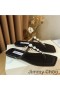 Jimmy Choo Alaina Dia ' S Vrouwen Nappaleer Met Parel Versiering Zwart