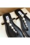 Jimmy Choo Alaina Dia ' S Vrouwen Nappaleer Met Parel Versiering Zwart