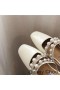 Jimmy Choo Amaya Muildieren Vrouwen Lakleder Met Parel Versiering Wit
