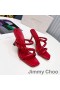 Jimmy Choo Diosa 85 Hakken Dia ' S Vrouwen Leer Met Gevlochten Riem Bourgondië