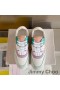 Jimmy Choo Florent M-Sneakers Vrouwen Kalfsleer Met Choo Letters Wit/Grijs
