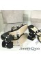 Jimmy Choo Hazal 45 Hakken Dia ' S Vrouwen Nappaleer Met Parel Studs Zwart
