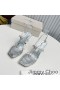 Jimmy Choo Indiya 85 Sandalen Vrouwen Nappaleer Met Crystal Hart Zilver